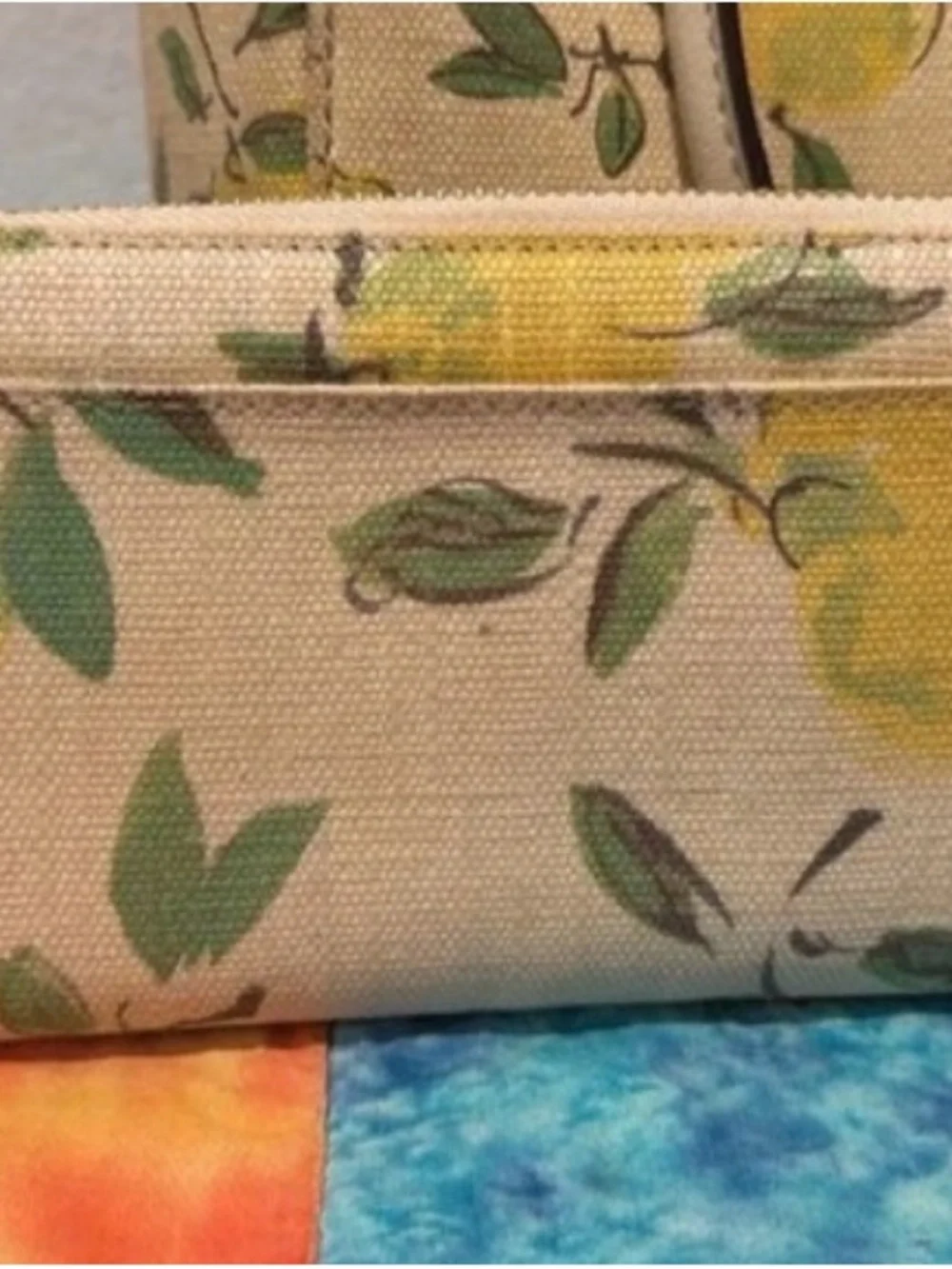 Lemon Print Kate Spade purse and matching wallet retired print